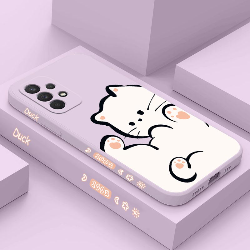 Phone Cases Burga - Beyaz Bulut Kedi Silikon telefon kılıfı