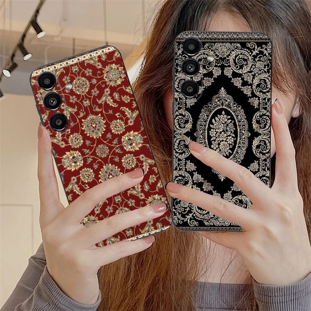 Phone Cases Burga - Farsça Halı Çiçek Desenli Telefon Kılıfı