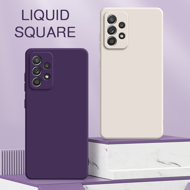 Phone Cases Burga - Orijinal Kare Sıvı Silikon Kılıflar Samsung