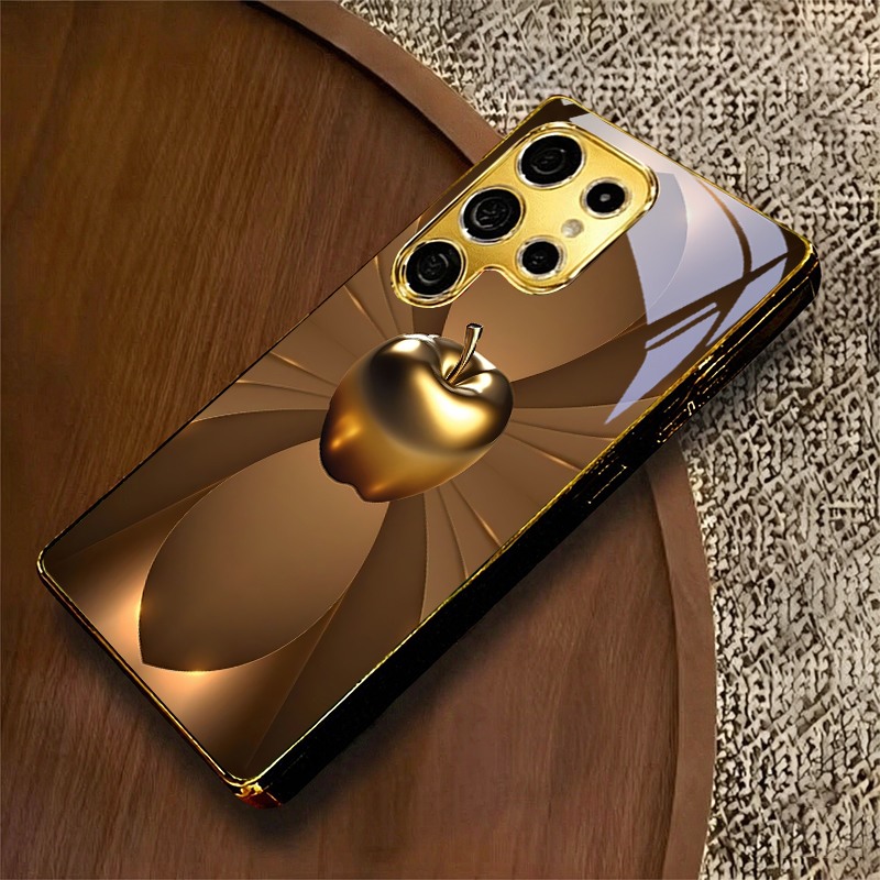 Phone Cases Samsung A14 - Şanslı Çiçek Yaprakları Elektrokaplama Altın Telefon