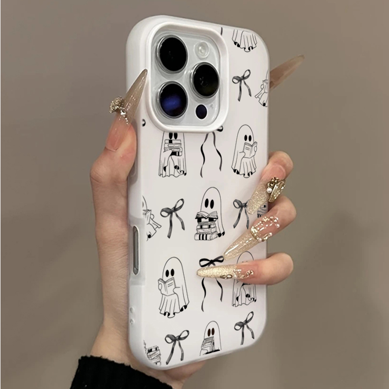 Phone Cases Cute Iphone 13 - Sevimli Cadılar Bayramı Kitap Hayaleti Desenli