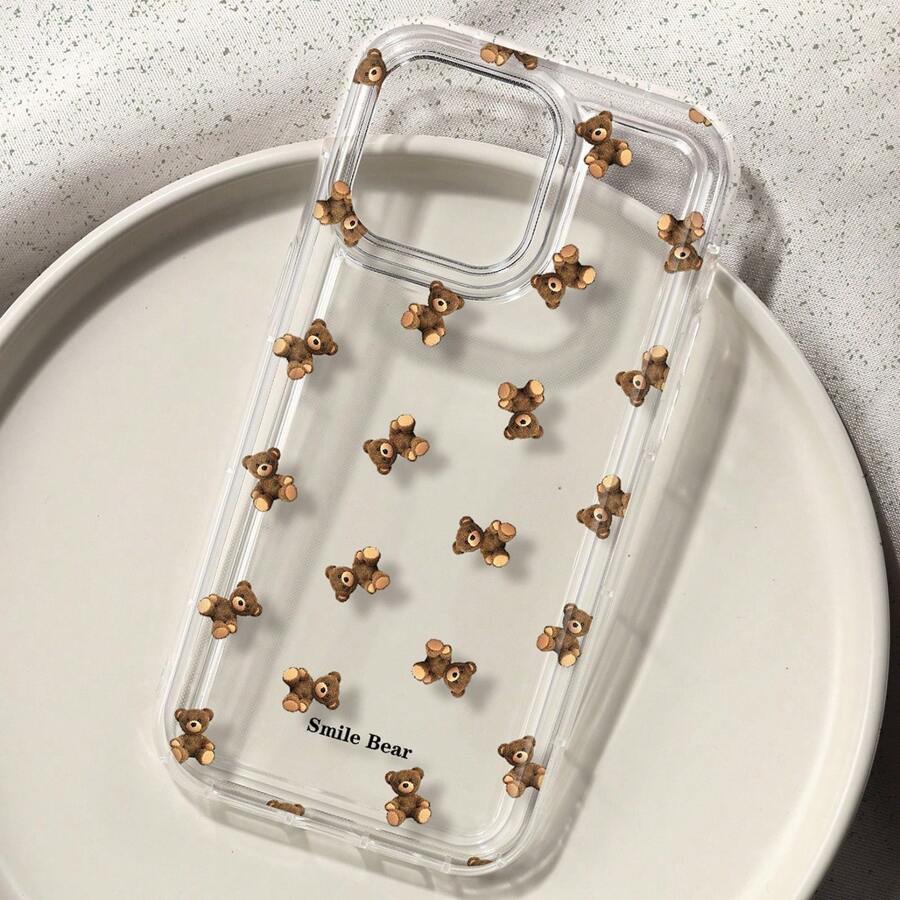 Phone Cases Cute Iphone 13 - Çiçek Ayı Baskı Telefon Kılıfı iPhone