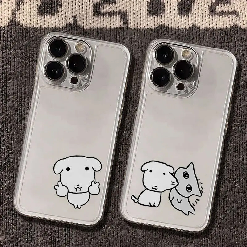 Phone Cases Cute Iphone 13 - Yeni Kore Tarzı Sevimli Köpek Kedi