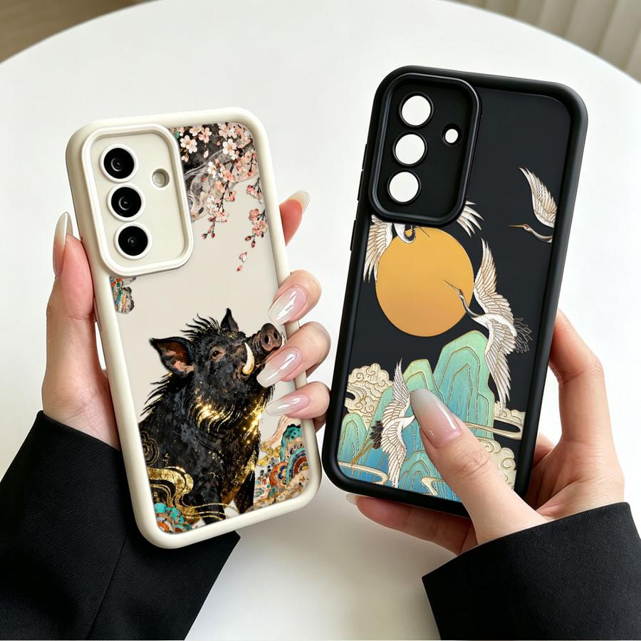 Phone Cases Galaxy A17 - Karikatür Vinçli Yaban Domuzu Telefon Kılıfı