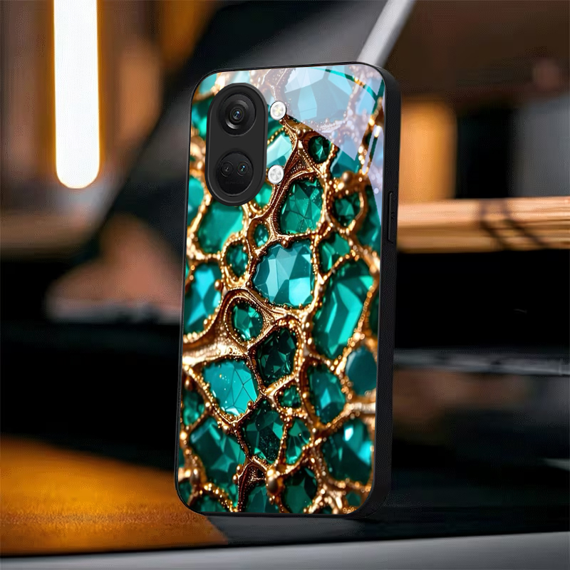Lüks Yeşil Taşlı Altın Siyah C - Phone Cases Green incelemesi ve fiyatı