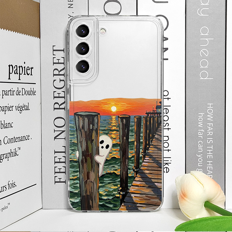 Sevimli Hayalet Desenli Şeffaf - Phone Cases Samsung A14 incelemesi ve fiyatı