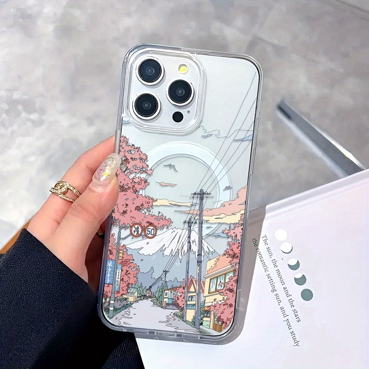 Fuji Kiraz Çiçeği Desenli Tele - Phone Cases With Magnet incelemesi ve fiyatı
