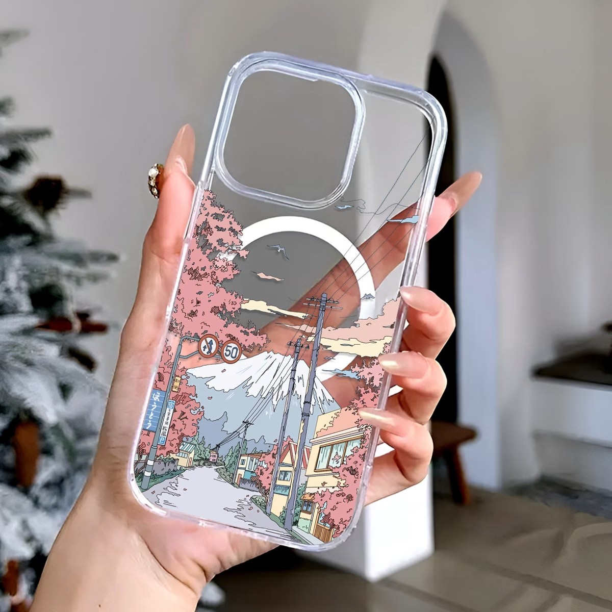 Fuji Kiraz Çiçeği Desenli Tele - Phone Cases With Magnet incelemesi ve fiyatı