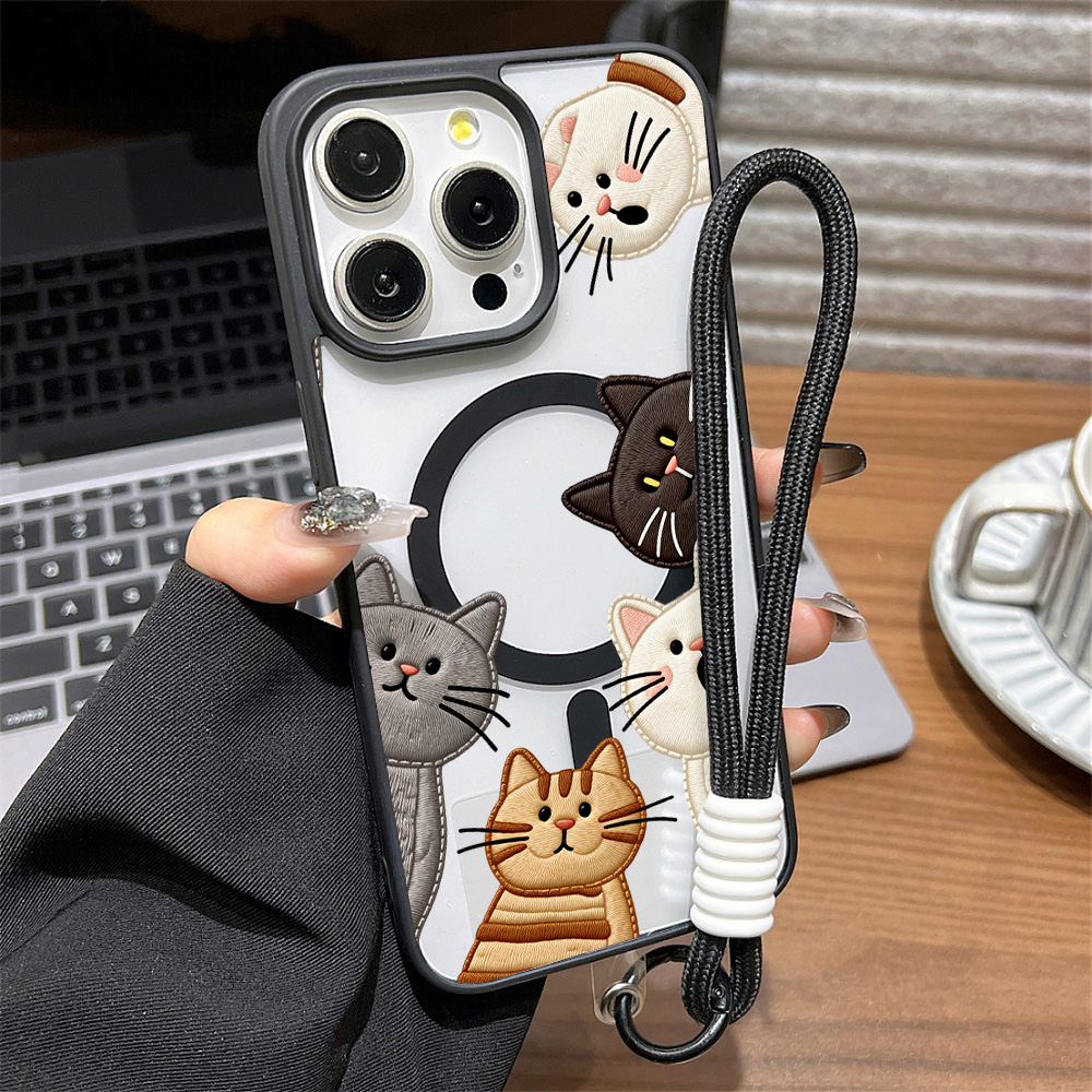 Sevimli Sahte Nakışlı Kedi Des - Phone Cases Cute Iphone 13 incelemesi ve fiyatı
