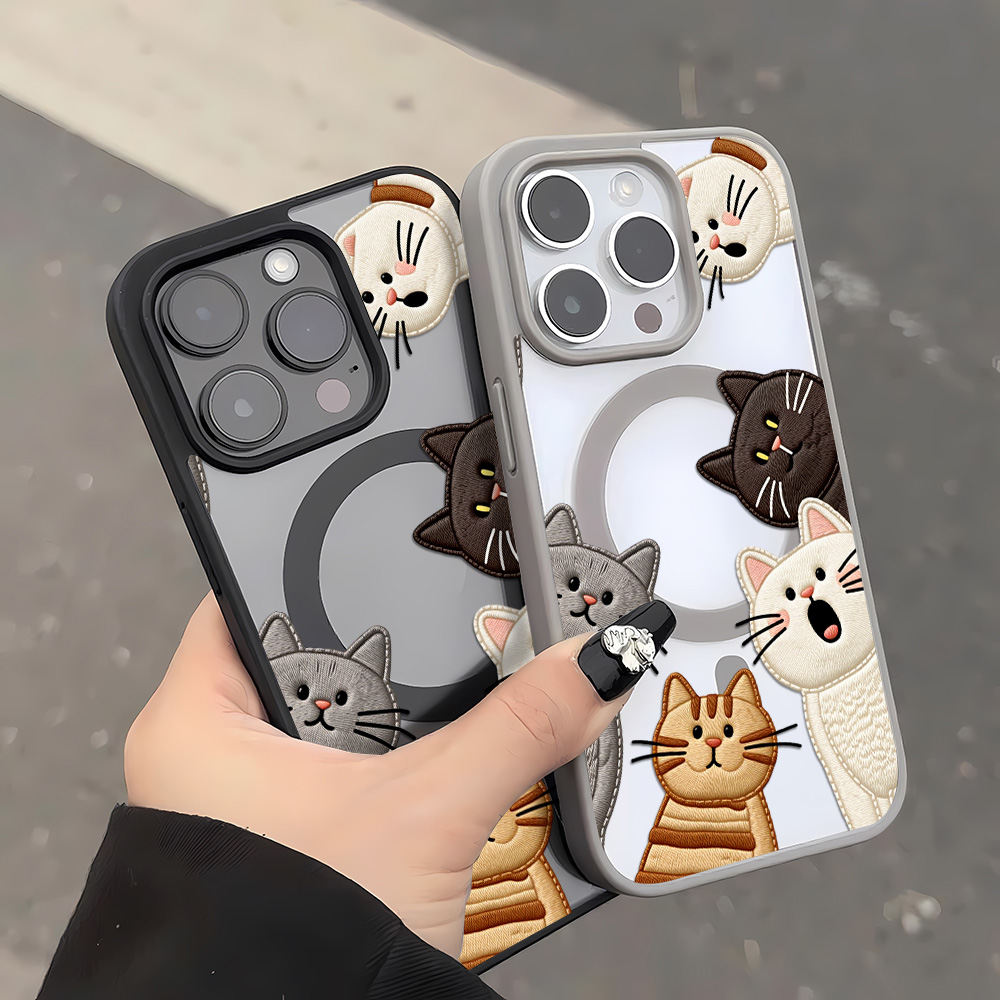 Sevimli Sahte Nakışlı Kedi Des - Phone Cases Cute Iphone 13 incelemesi ve fiyatı